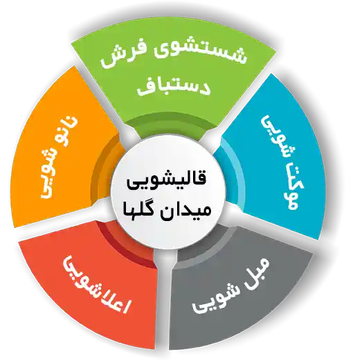 انواع خدمات در قالیشویی میدان گلها